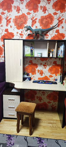 Стол компьютерный КСТ-16 бетон / белый фото покупателя 101