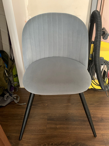 Стул на металлокаркасе Gabi 1 line light blue / black фото покупателя 213