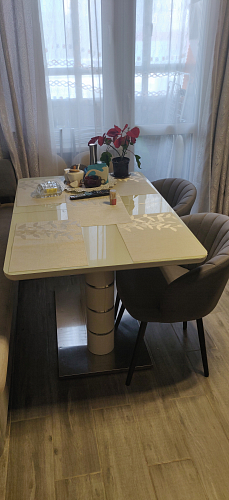 Стул на металлокаркасе Бэнбу velutto 05 / белый фото покупателя 1