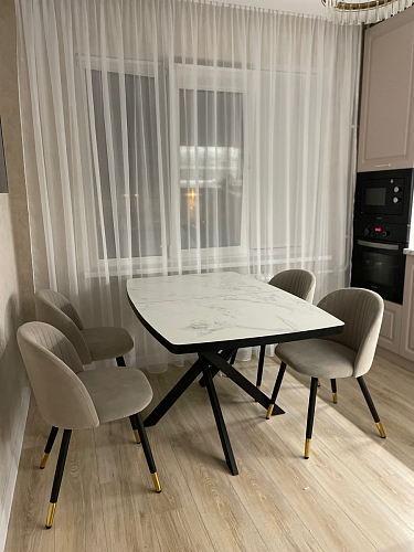 Стул на металлокаркасе Gabi latte / gold / black фото покупателя 284