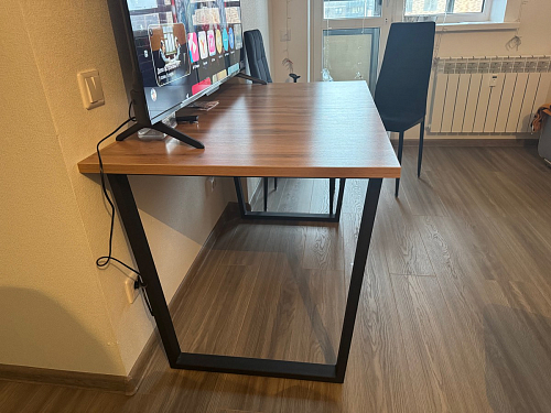 Деревянный стол Лота Лофт 140х80 черный матовый / бетон светлый фото покупателя 745