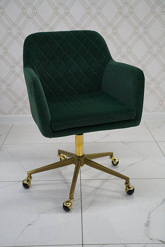 Компьютерное кресло Molly green / gold из шоурума 1