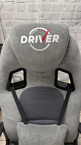 Компьютерное кресло Driver/Драйвер кожзам черный / ткань синий фото покупателя 21