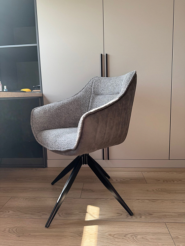 Стул на металлокаркасе Kansas gray / graphite gray / black фото покупателя 3