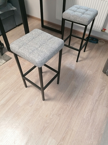 Барный стул Лофт микровелюр катания блэк / черный матовый фото покупателя 141