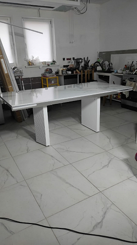 Керамический стол Монерон 200x100 brecha crema elegance / дуб монтана фото покупателя 9
