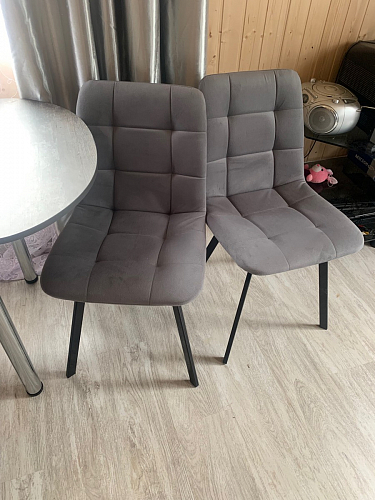 Комплект стульев Чилли 4 шт темно-серый / черный фото покупателя 543