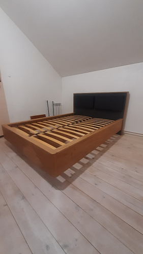 Двуспальная кровать Клауд 160х200 парящая дуб крафт золотой / антрацит фото покупателя 217