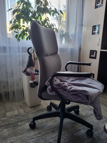 Компьютерное кресло Benefit/Бенефит флок бежевый 7 фото покупателя 46