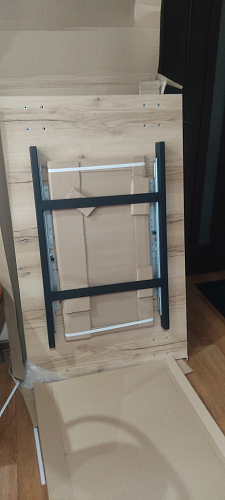 Деревянный стол Лота Лофт 120х75 белый матовый / дуб крафт золотой фото покупателя 1022