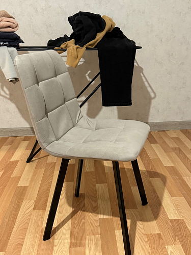 Стул на металлокаркасе Чилли К темно-серый (velutto 32) / черный фото покупателя 523