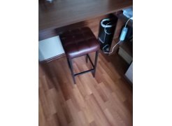 Барный стул Лофт кожзам темно-серый / черный матовый фото покупателя 268