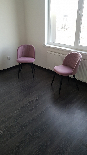 Стул на металлокаркасе Gabi dark beige / black / silver фото покупателя 134