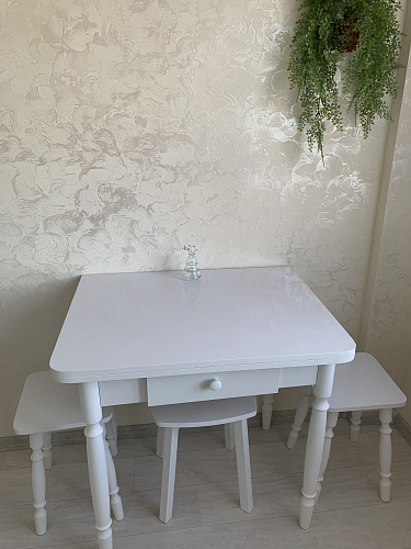 Стол Брентон с ящиком белый фото покупателя 9