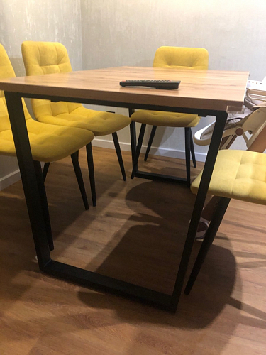 Деревянный стол Лота Лофт 120x75 дуб крафт табачный / черный матовый фото покупателя 64