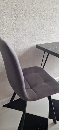 Стул на металлокаркасе Чилли синяя ткань / белый фото покупателя 1412