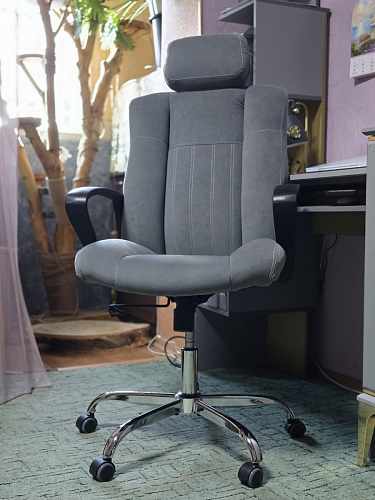 Компьютерное кресло «Оксфорд» (Oxford)  коричневый / коричневый перфорированный фото покупателя 4