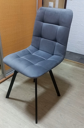 Стул на металлокаркасе Чилли К светло-серый велюр / черный каркас фото покупателя 757