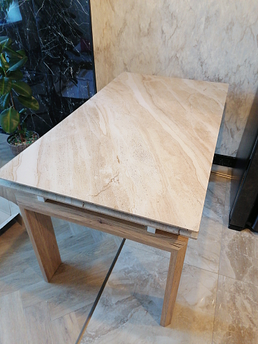 Стеклянный стол Давос белый / венге фото покупателя 5