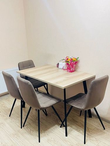 Стол раскладной Колон Лофт 120 32 мм дуб галифакс табако / черный матовый фото покупателя 54