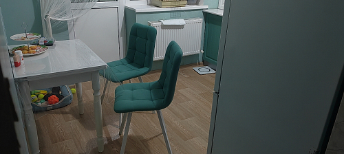 Стул на металлокаркасе Чилли К светло-серый велюр / черный каркас фото покупателя 54