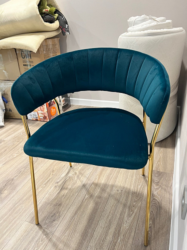 Стул на металлокаркасе Kamelia темно-серый / золотой фото покупателя 2