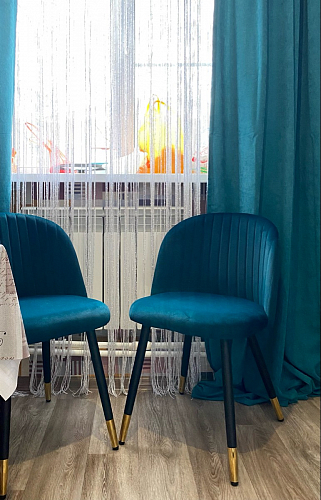 Стул на металлокаркасе Gabi green / black / silver фото покупателя 15