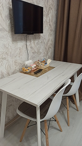 Стол Тринити Лофт 120 32 мм дуб галифакс табако / черный матовый фото покупателя 526