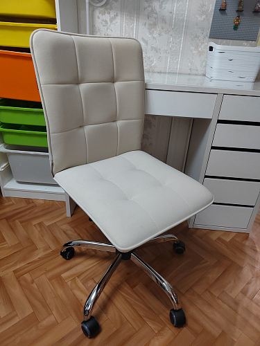 Компьютерное кресло One/Ван флок молочный 4 фото покупателя 45