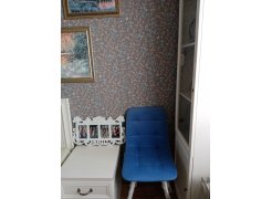 Стул на металлокаркасе Чилли синяя ткань / белый фото покупателя 77