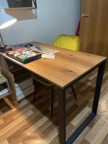 Письменный стол Битти Лофт 116х60х75 креатель / черный матовый фото покупателя 8