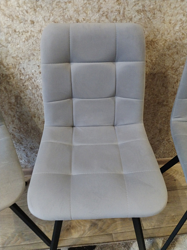 Стул на металлокаркасе Чилли К темно-серый (velutto 32) / черный фото покупателя 307