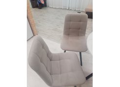 Стул на металлокаркасе Чилли синяя ткань / белый фото покупателя 338