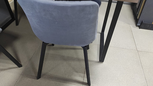 Стул на металлокаркасе Челси морская волна / черный фото покупателя 171