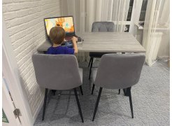 Стол Лота Лофт 120 25 мм сабия / черный матовый фото покупателя 776