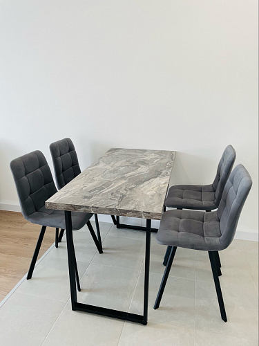 Стул на металлокаркасе Чилли К темно-серый (velutto 32) / черный фото покупателя 415