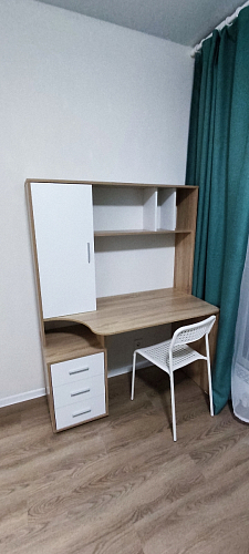 Компьютерный стол КСТ-16 левый дуб сонома / белый фото покупателя 43