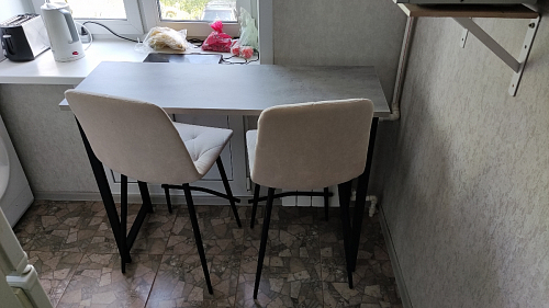 Барная стойка Дилан Лофт 120х40х98 дуб делано темный фото покупателя 117