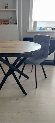 Стул на металлокаркасе Чилли К светло-серый велюр / черный каркас фото покупателя 820