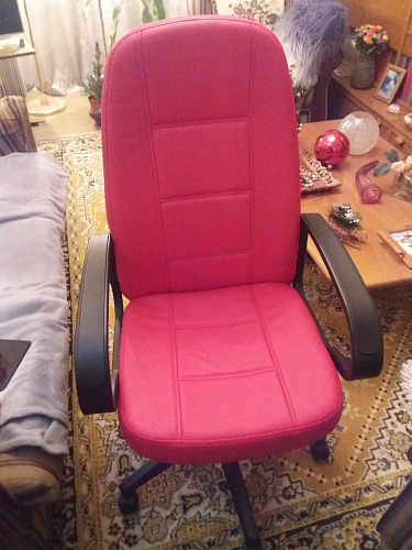 Компьютерное кресло CH747 бежевый, экокожа фото покупателя 6