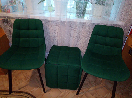 Стул на металлокаркасе Челси бирюзовый / черный фото покупателя 167