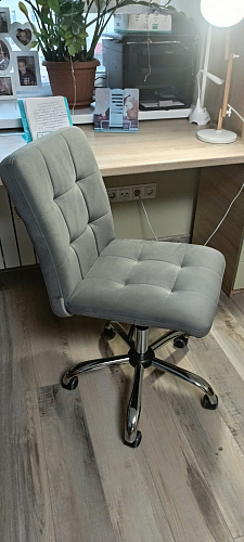 Компьютерное кресло Fiesta/Фиеста флок серый 29 фото покупателя 30