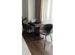 Письменный стол Леон Лофт дуб делано темный / черный матовый фото покупателя 81