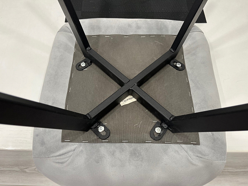 Стул на металлокаркасе Чилли К темно-серый (velutto 32) / черный фото покупателя 145