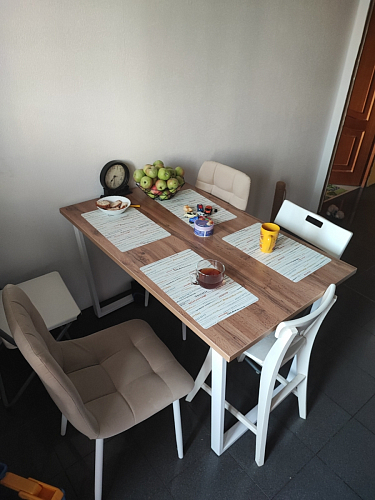 Деревянный стол Лота Лофт 140х80 дуб крафт табачный / черный матовый фото покупателя 911