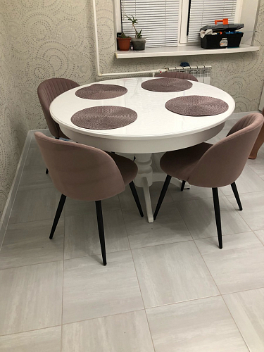 Стул на металлокаркасе Gabi 1 line light blue / black фото покупателя 267