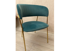 Стул на металлокаркасе Kamelia зеленый / золото фото покупателя 52