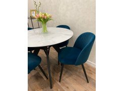 Стул на металлокаркасе Gabi 1 бежевый / черный с серебряными наконечниками фото покупателя 310