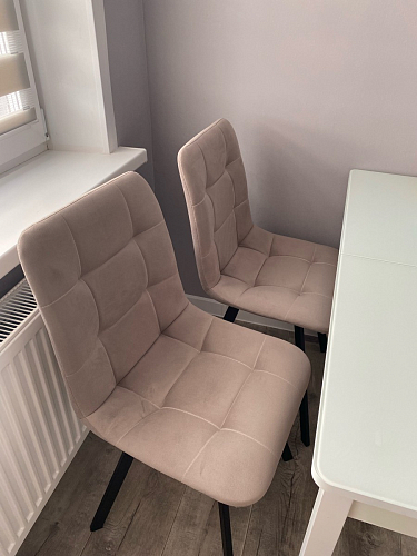 Стул на металлокаркасе Чилли бежевый / белый каркас фото покупателя 1437