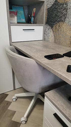 Компьютерное кресло Тибо светло-коричневый / белый фото покупателя 205